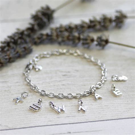 Tiny Letter Charm Bracelet 